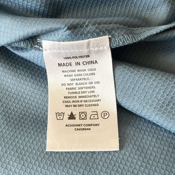 FootJoy WindShirt Jacket Mens Sz Large Blue  White Long Sleeve Half Zip Pullover - Picture 8 of 10